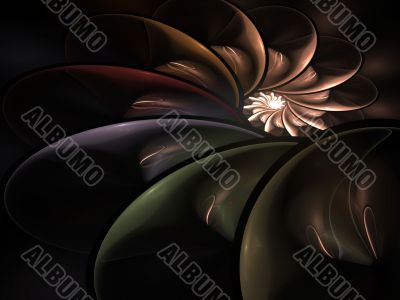 Layered Curves Spiral Abstract Background