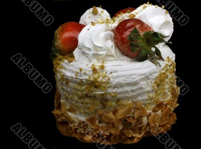 Strawberries and Vanilla Cream Birthday Cake