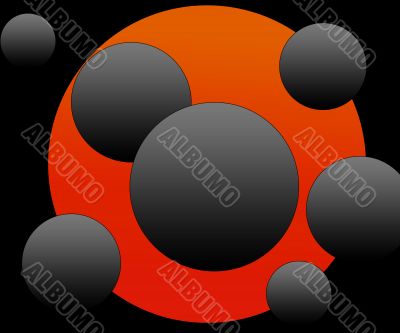 red and black Circles red and black Circles