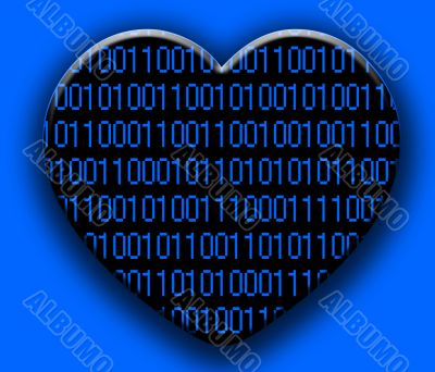 Binary Code Love heart