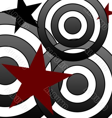 Abstract Circle and Star Pattern