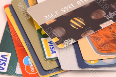 Plastic cards for payment of purchases