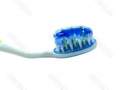 Toothbrush With Toothpaste Isolated