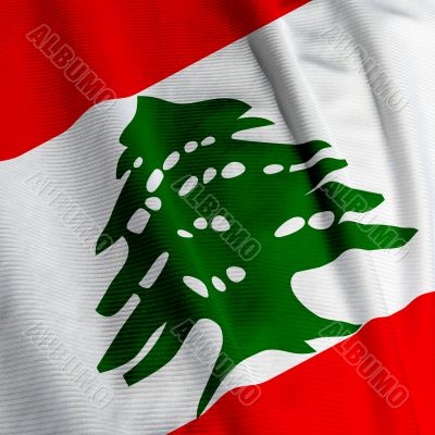 Lebanese Flag Closeup