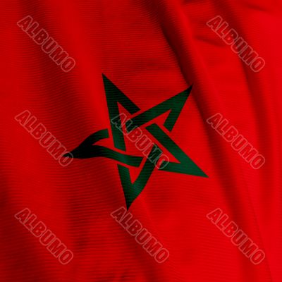 Moroccan Flag Closeup