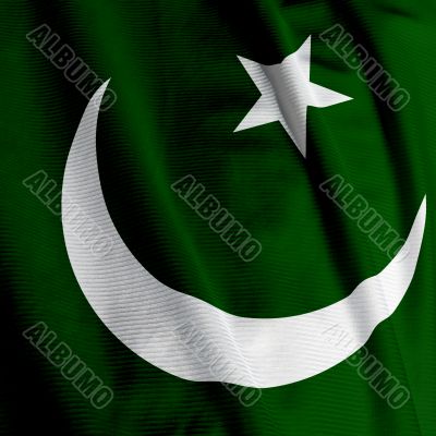 Pakistani Flag Closeup