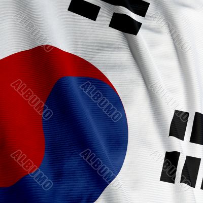 South Korean Flag Closeup