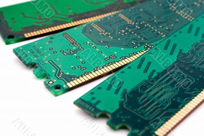 chips of memory on a white background. isolated chips of memory on a white background. isolated