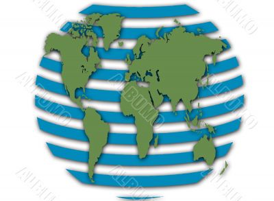 Globe with map Globe with map