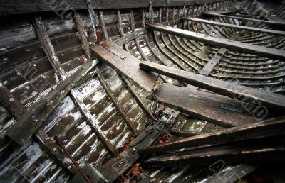 Skeleton of a boat