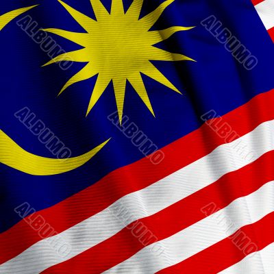 Malaysian Flag Closeup