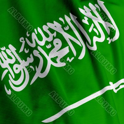 Saudi Arabian Flag Closeup