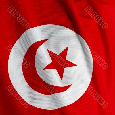 Tunisian Flag Closeup