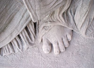 Detail of Foot in Classical Sculpture Detail of Foot in Classical Sculpture