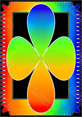 Frame flower rainbow.