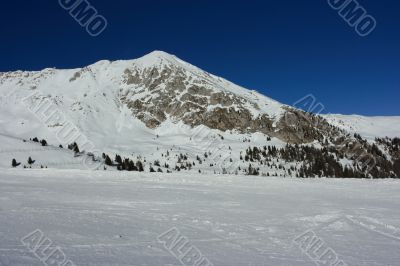 Winter mountain peak