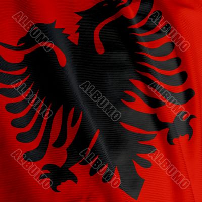 Albanian Flag Closeup