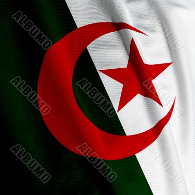 Algerian Flag Closeup