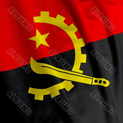 Angolan Flag Closeup