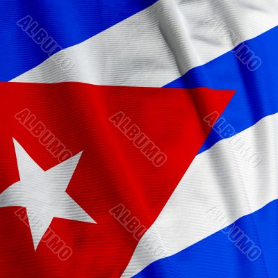 Cuban Flag Closeup