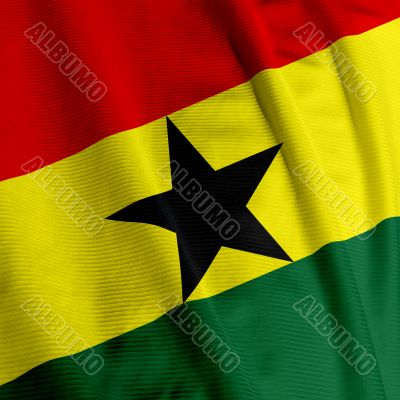 Ghanian Flag Closeup