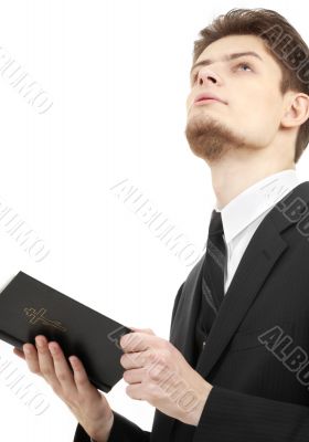 man with holy bible