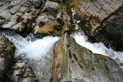 tempestuous flow of water