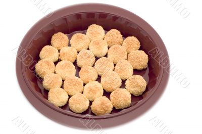 sphere biscuit on white