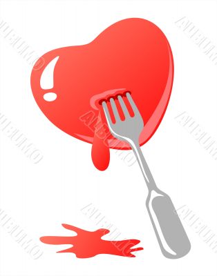 heart and fork