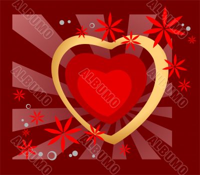 red heart pattern