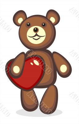 toy bear and heart