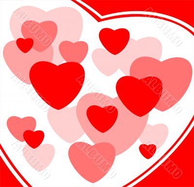 stylized heart background