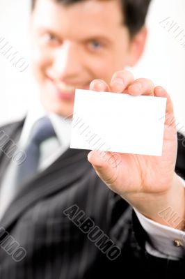 Man with card