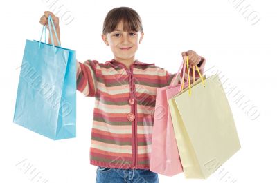 Girl with shopping bags