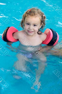Girl in the pool