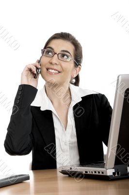 Buziness woman making a call