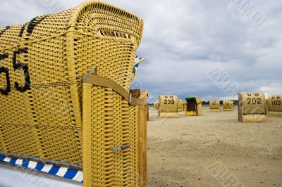 Beach wicker chair in Germany