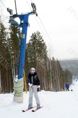 Skier lifting Skier lifting