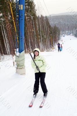 happy skier