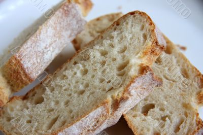 Sliced country bread