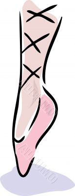 Ballet dancer foot