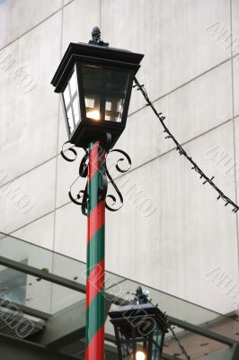 Christmas lamp-pole