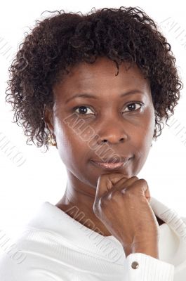 Attractive girl thinking