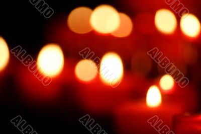 defocused candles