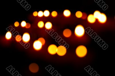 defocused candles