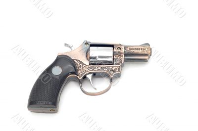 lighter pistols on white