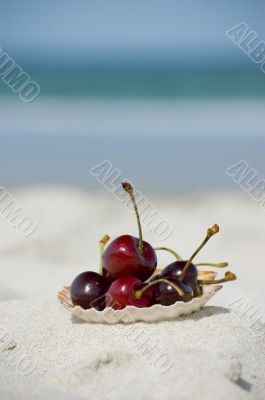 Summer fruits at the beach