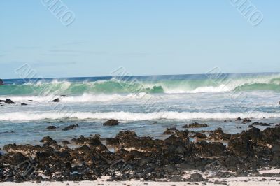 Blue Sky And Coastal Waves Blue Sky And Coastal Waves