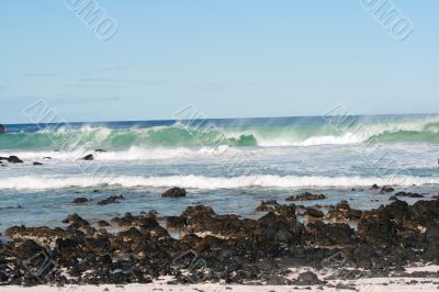 Blue Sky And Coastal Waves