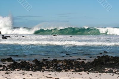 Blue Sky And Coastal Waves